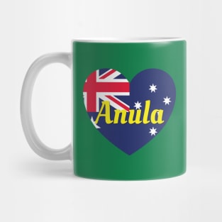 Anula NT Australia Australian Flag Heart Mug